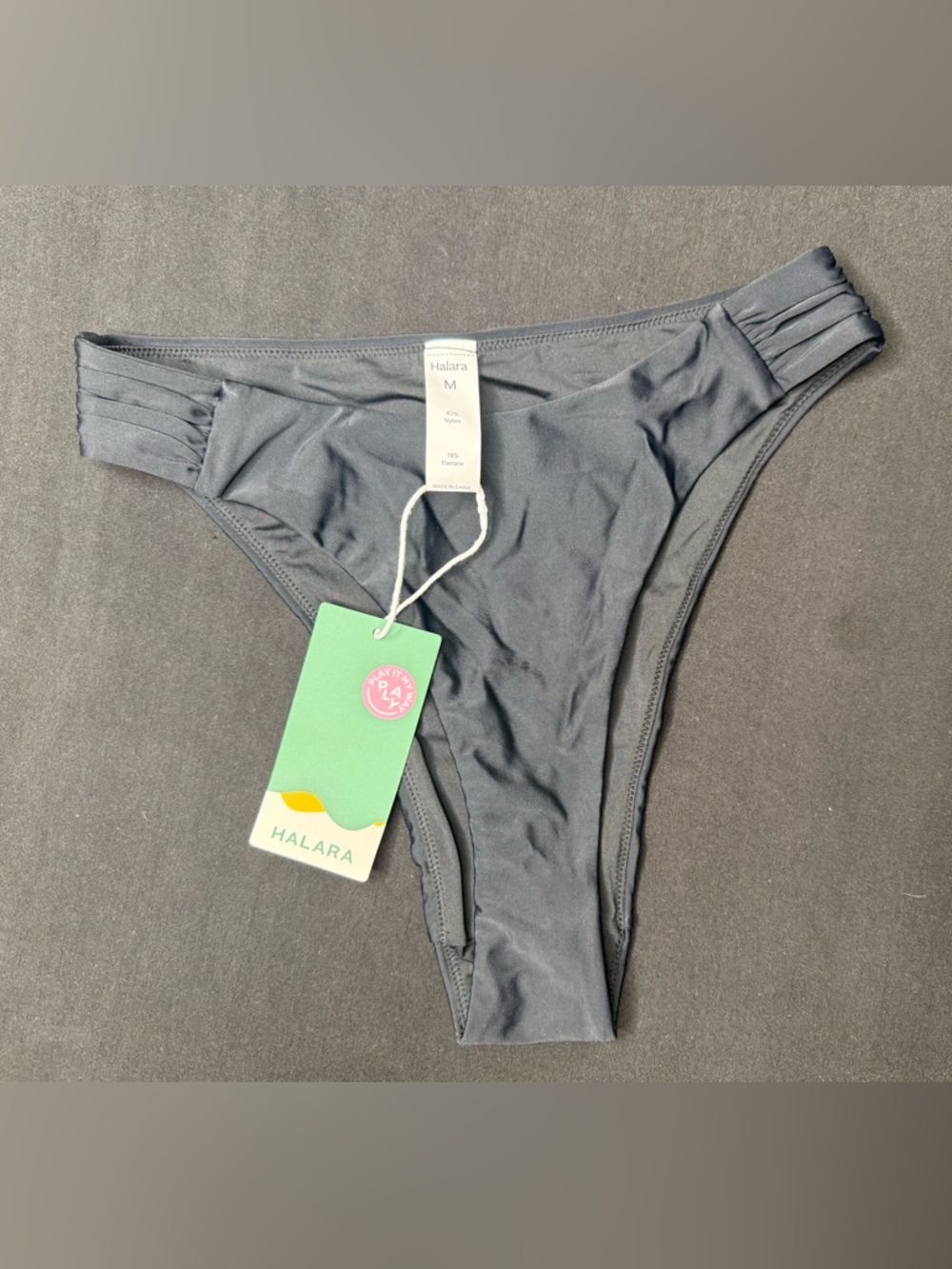 HALARA black High-Cut Bikini Bottom size M